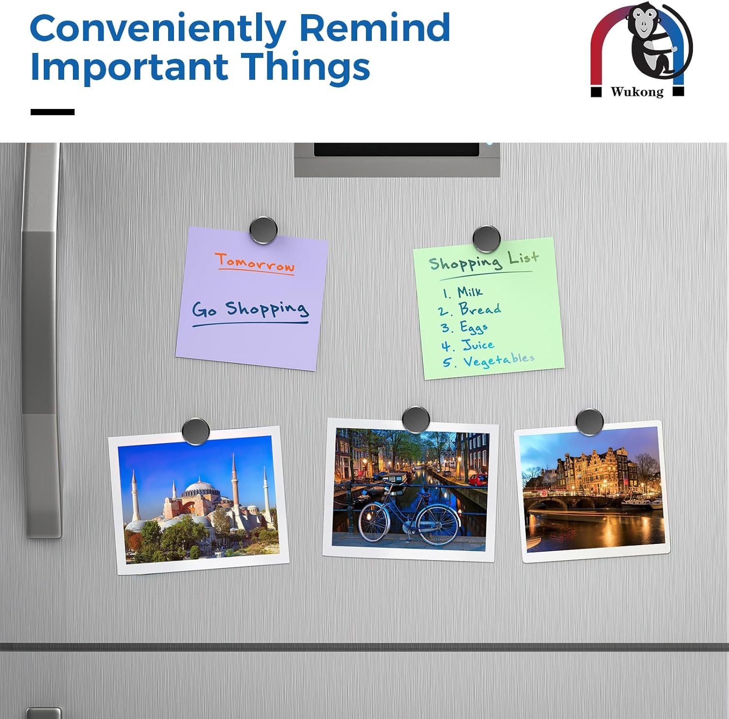 Wukong 90 pezzi Magnete Potente, 18×5mm Calamite Lavagna Magnetica, Calamite Frigorifero Calamite Lavagna per Ufficio, Bacheca e Scuola - Image 4