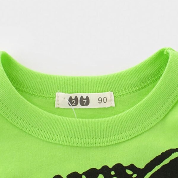 Bambino Bambini Neonati Maschi Ragazze Dinosauro Manica Corta Girocollo T-Shirt Top Tee Vestiti per Bambini Set per Bambine - Image 3
