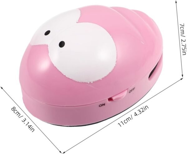 ULTECHNOVO scrivania mini aspirapolvere mini battitappeto aspirapolvere portatile per auto gadget da tavolo dei cartoni animati aspirapolvere da tavolo AbS rosa - Image 2