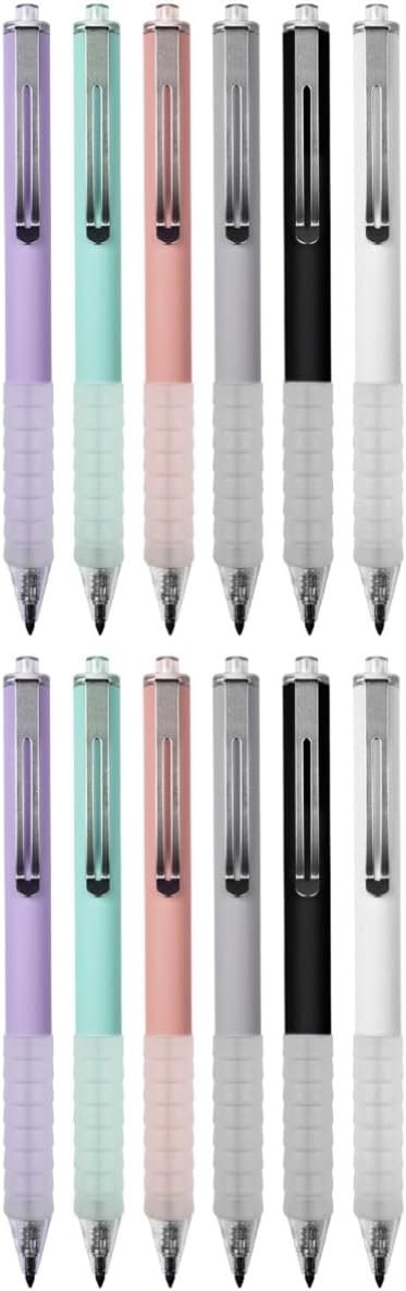 LALAFINA 12pezzi Matite Meccaniche Coloratper Ragazzo Ragazza Matite Portatili Ergonomichper Scrittura e Disegno Per Scuola Facili Da Usare Per Attività Creative