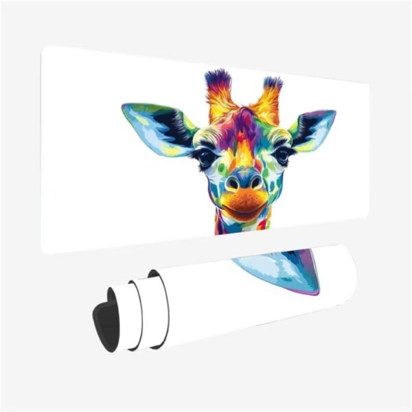 Tappetino Mouse XXL 1500x800mm, animale Tappetino Mouse Giraffa Motivo, Mousepad con Base in Gomma Antiscivolo e Bordi Cuciti, impermeabile, Lavabile, Pieghevole, Gaming Ufficio Accessori,Model445