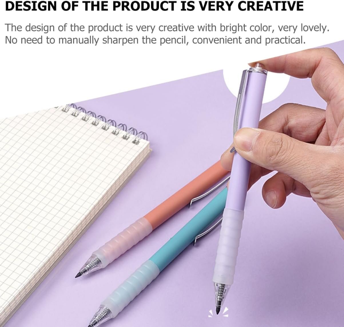 LALAFINA 12pezzi Matite Meccaniche Coloratper Ragazzo Ragazza Matite Portatili Ergonomichper Scrittura e Disegno Per Scuola Facili Da Usare Per Attività Creative - Image 2