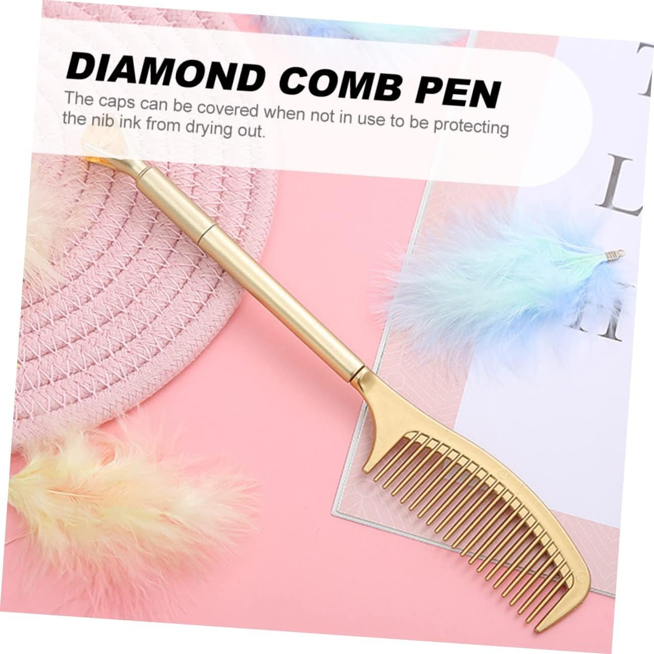 PLAFOPE 8 Pezzi/1 Set Penna A Sfera A Pettine Diamantato Per Studenti Divertente Personalità Cancelleria Per Ufficio - Image 8