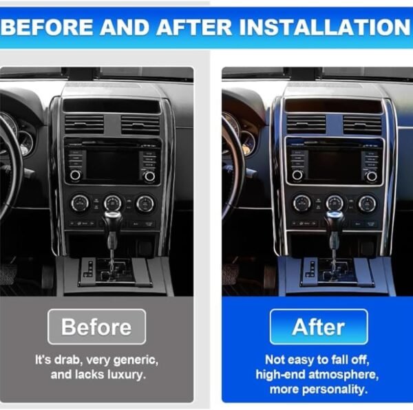 Strisce Decorative Auto, Car Trim Strip linea 10M Modanatura Interni Auto, Striscia Rivestimento auto, Universali Flessibile Modanatura Interna auto Strisce con Raschietto-Argento - Image 6