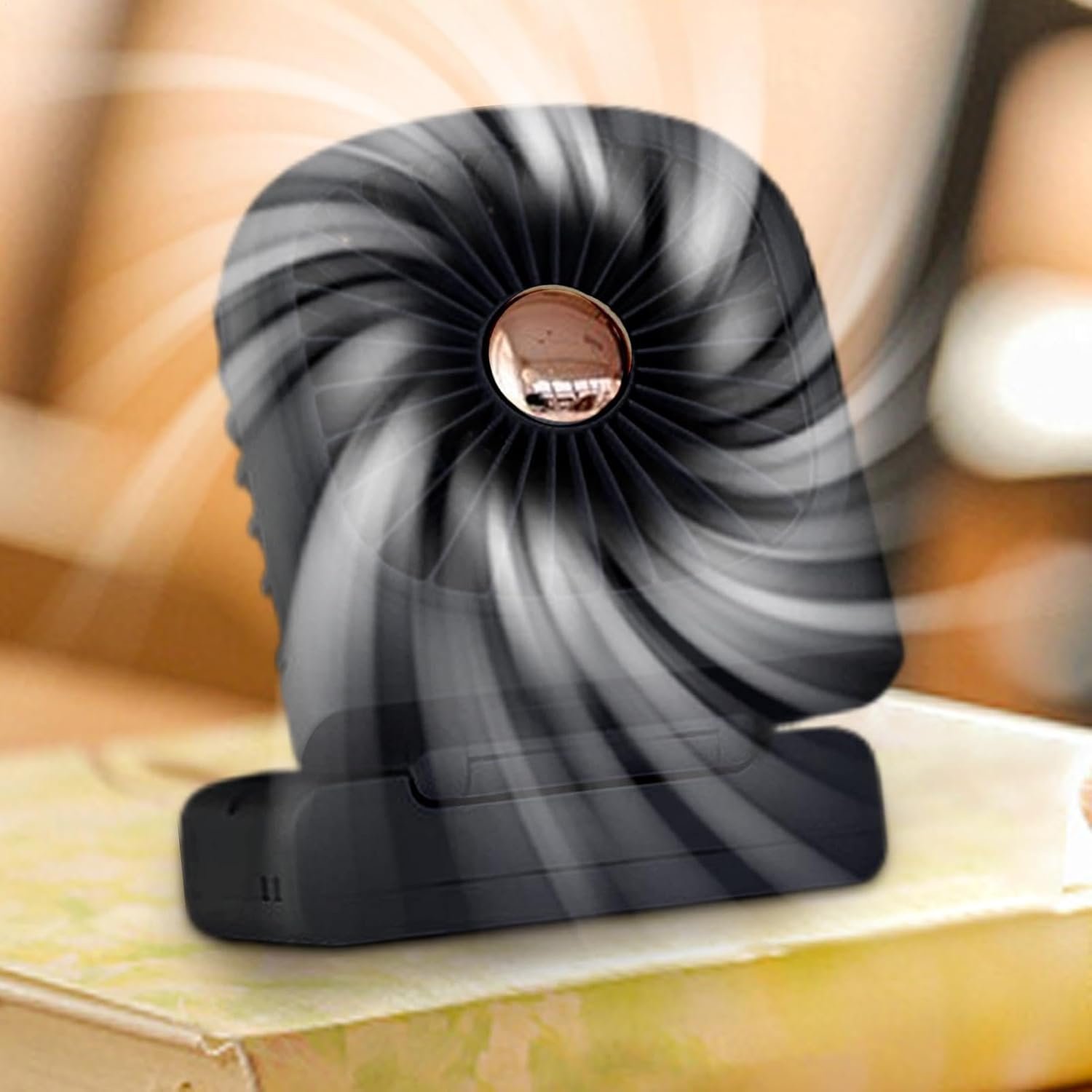 Ventilatore portatile, ventilatore personale portatile | Pieghevole un desktop con display digitale | Gadget di raffreddamento, soffiatore di raffreddamento per esterno interno - Image 3