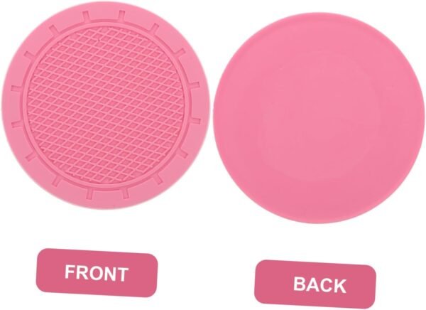 Cabilock 1 Set Auto Sottobicchiere Sottobicchieri Auto Car Coaster Automobile Sottobicchieri Rosa Per Auto Semplice Tappetino Per Tazza Sottobicchiere in Pvc Semplice Portabicchieri 4 Pezzi - Image 4