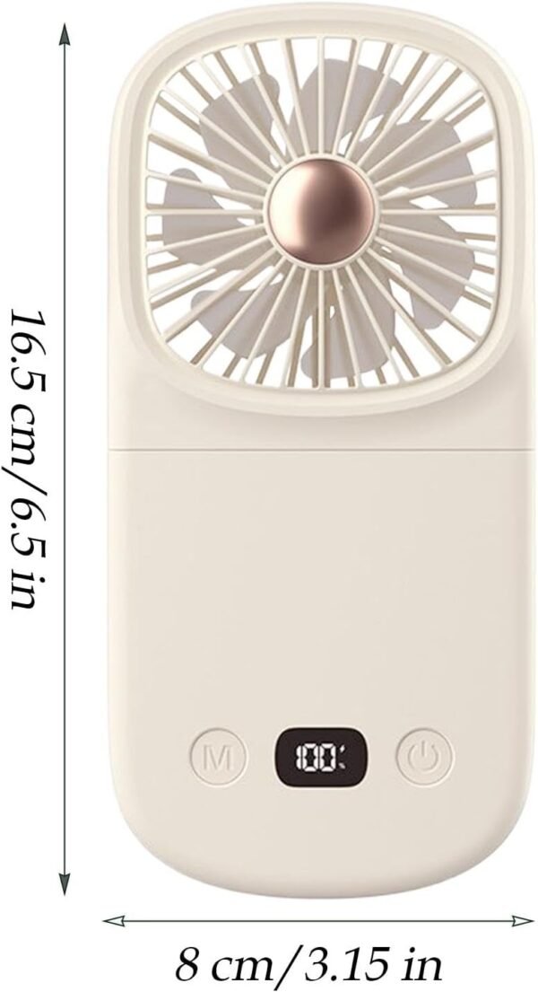 Vmiorzq Ventilatore da viaggio personale, pieghevole con display digitale da tavolo, gadget rinfrescante, ventilatore di raffreddamento per camera da letto, casa, desktop e campeggio - Image 5