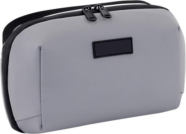 Borsa portaoggetti per cavi dati, organizer per cavi, struttura robusta e antiurto, uso multifunzionale, 22,5 x 13 x 8 cm, per caricabatterie, telefono, cavo, gadget, passaporto, autobus, grigio