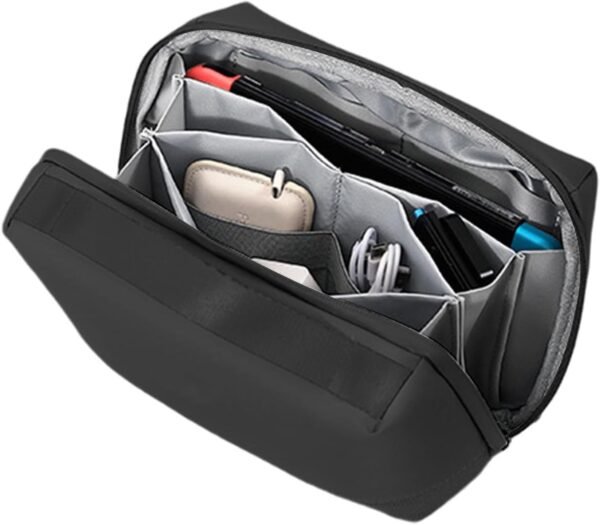 Organizzatori di cavi da viaggio, Organizzatori di gadget USB digitali, Borse portatili per cavi da viaggio, Scatola portaoggetti per caricabatterie, Organizzatore tecnologico antiurto per viaggi, Uom - Image 8
