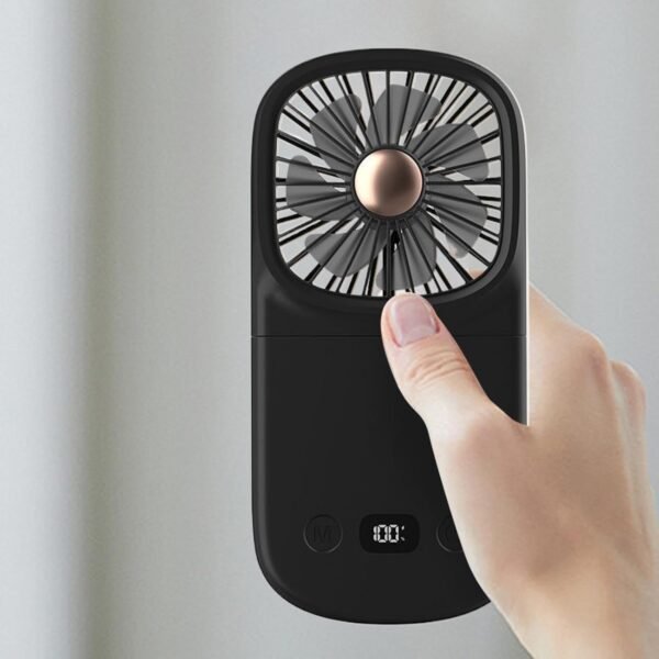 Jlobnyiun Ventilatore da viaggio personale, ventilatore da viaggio pieghevole | Ventilatore da scrivania con display digitale pieghevole,Gadget di raffreddamento, soffiatore di raffreddamento per - Image 8