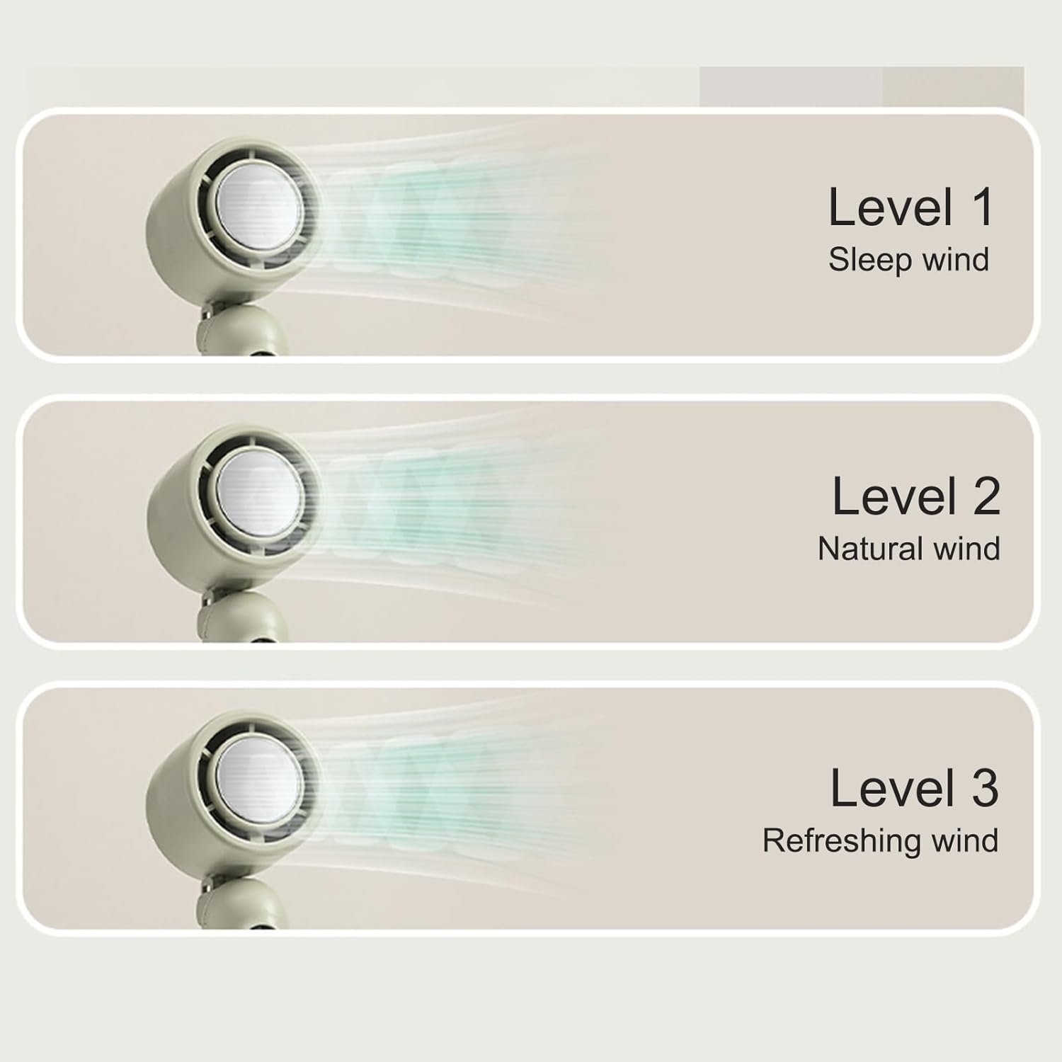 Ventilatore Portatile a Mano - Ventilatore Elettrico Compatto con Raffreddamento,Display LED con 3 Velocità Silenziose e Accessori Tecnologici a Batteria per Bambini, Donne e Uomini - Image 4