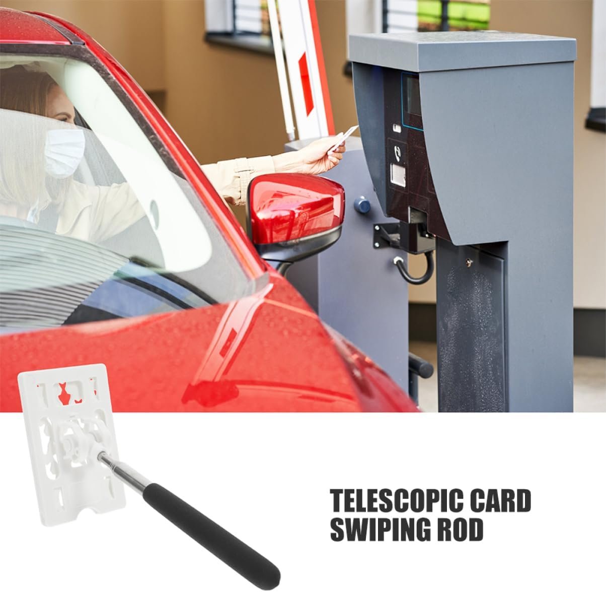 CHICAMPERA Portacarte Telescopico Per Pagamenti Auto Parcheggi e Garage Design Elegante e Robusto Strumento Per Pedaggio Senza Contatto Per Centri Commerciali e Parcheggi Pubblici - Image 8