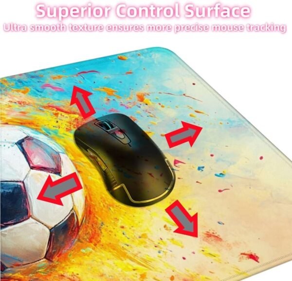 Tappetino Mouse XXL 1600x800mm, Colore Tappetino Mouse Calcio Motivo, Mousepad con Base in Gomma Antiscivolo e Bordi Cuciti, impermeabile, Lavabile, Pieghevole, Gaming Ufficio Accessori,Model631 - Image 2