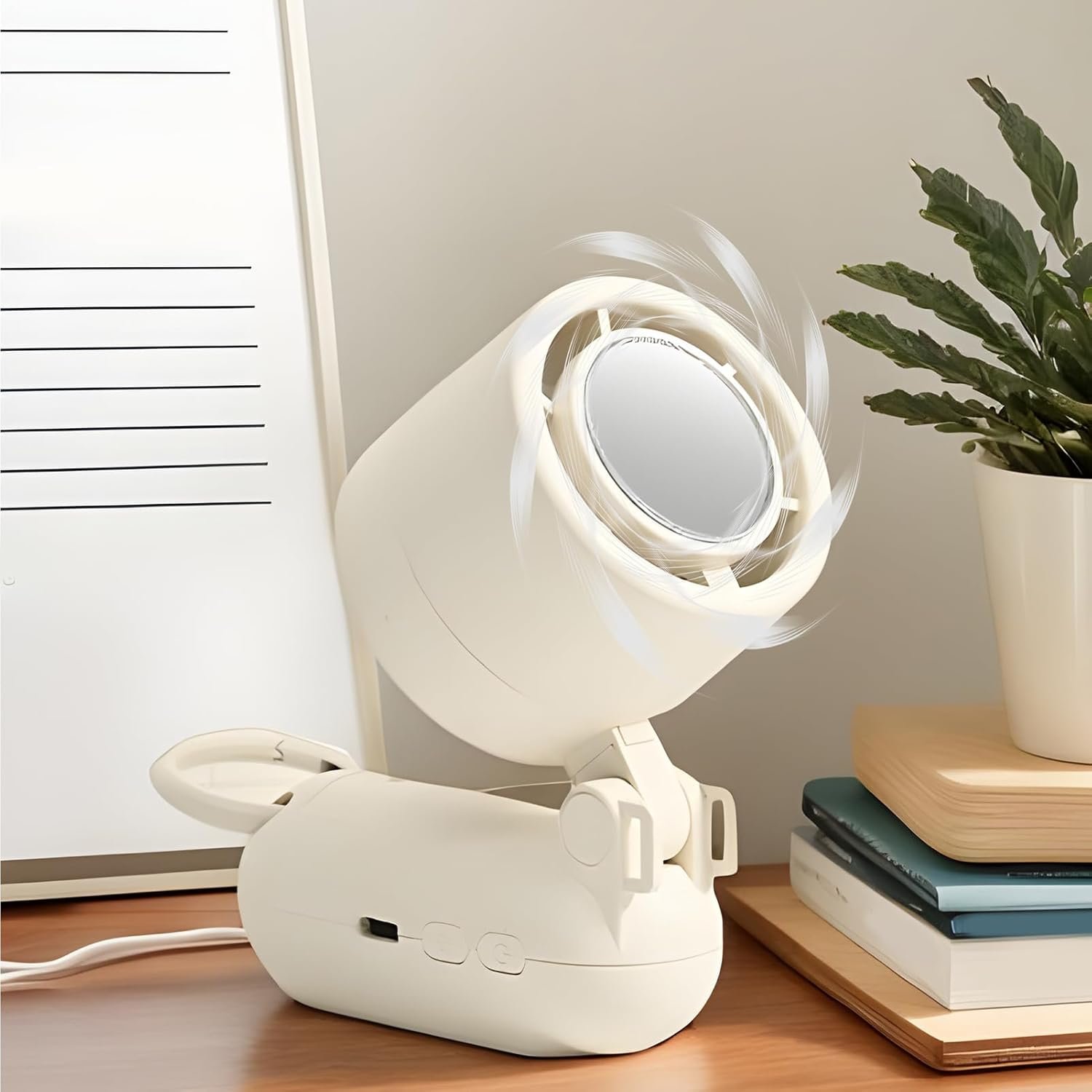 Ventilatore a Mano Ricaricabile,Ventilatore Elettrico Compatto con Raffreddamento | Display LED con 3 Velocità Silenziose e Accessori Tecnologici a Batteria per Bambini, Donne e Uomini - Image 3