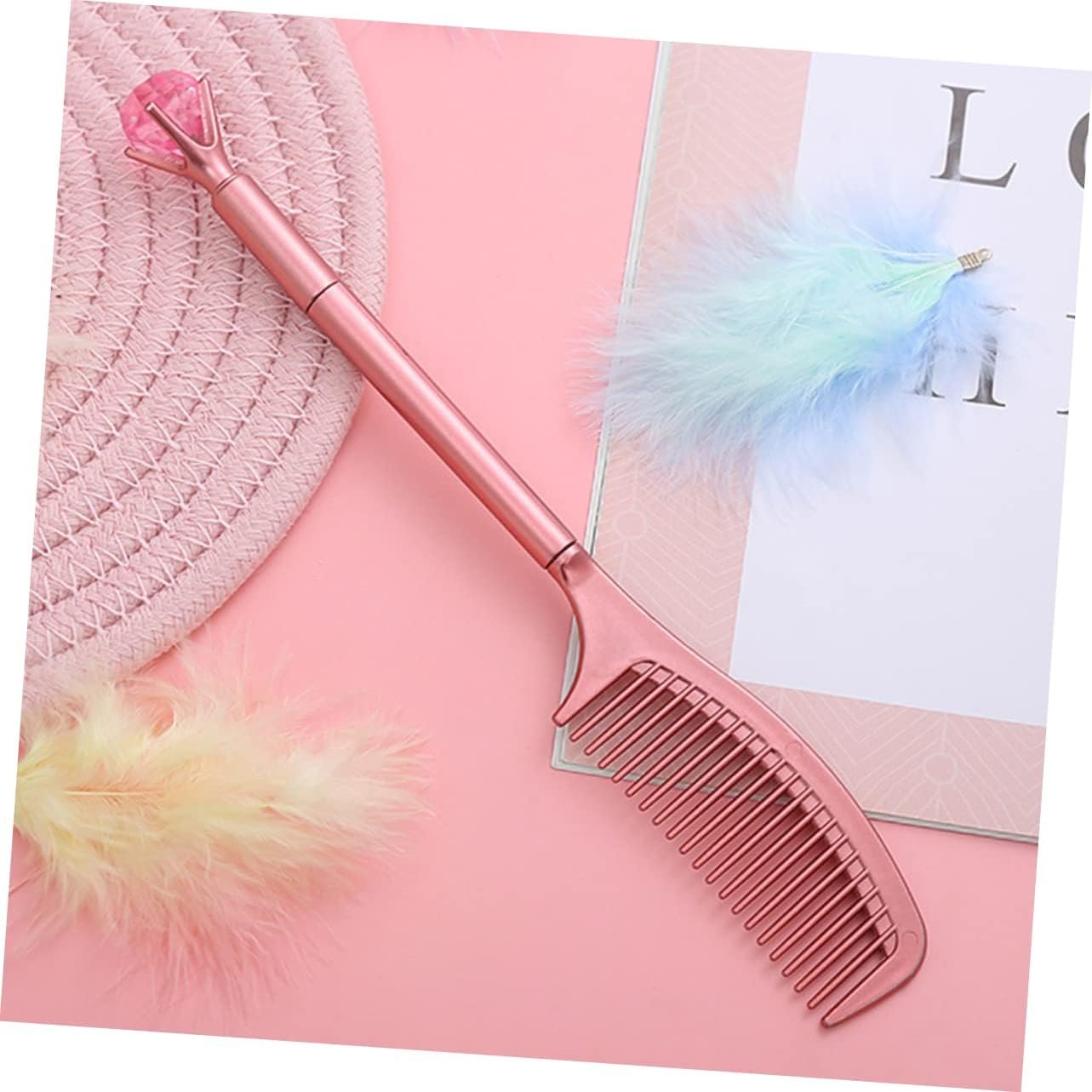 PLAFOPE 8 Pezzi/1 Set Penna A Sfera A Pettine Diamantato Per Studenti Divertente Personalità Cancelleria Per Ufficio - Image 6