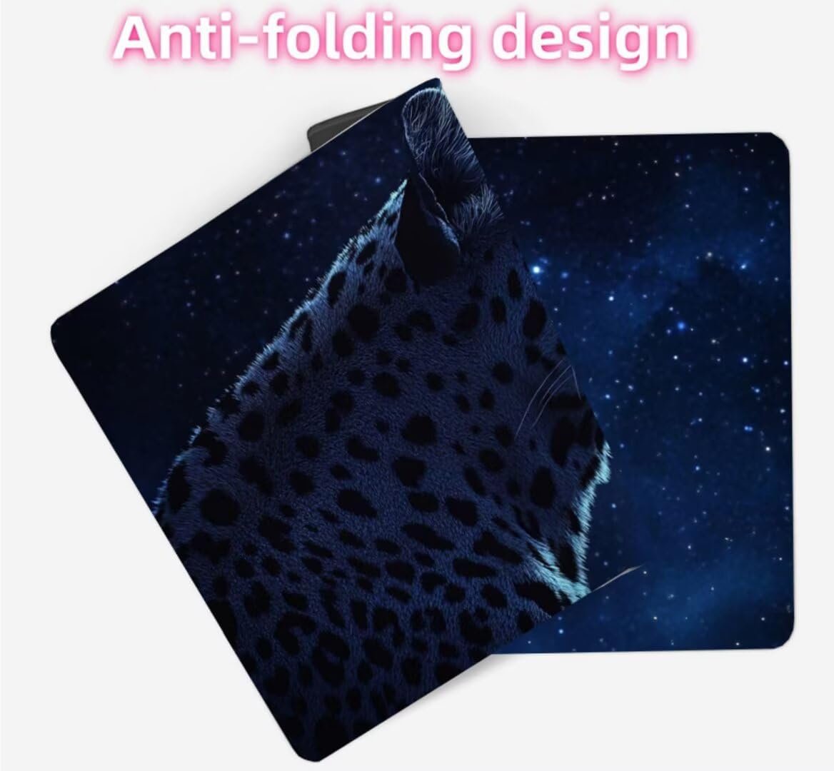 Tappetino Mouse XXL 1000x500mm, Cielo Stellato Tappetino Mouse Leopardo Motivo, Mousepad con Base in Gomma Antiscivolo e Bordi Cuciti, impermeabile, Lavabile, Pieghevole, Ufficio Accessori,Model763 - Image 5