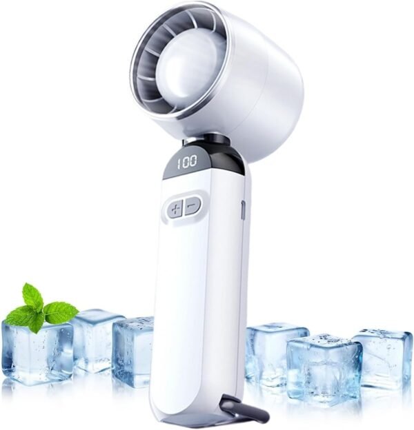 Qyljeiwred Ventilatore portatile | Ventilatore personale senza pale, 100 velocità, silenzioso e ricaricabile, gadget di raffreddamento per scrivania all'aperto, palestra, dormitorio, matrimonio - Image 9