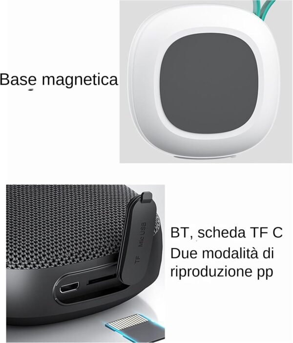 Altoparlante Senza Fili - Altoparlante da Campeggio | Audio Stereo Senza Fili per Auto Casa Feste all'Aperto e Giardino con Tecnologia Magnetica - Image 7