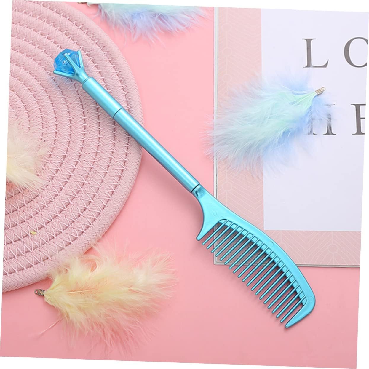 PLAFOPE 8 Pezzi/1 Set Penna A Sfera A Pettine Diamantato Per Studenti Divertente Personalità Cancelleria Per Ufficio - Image 2