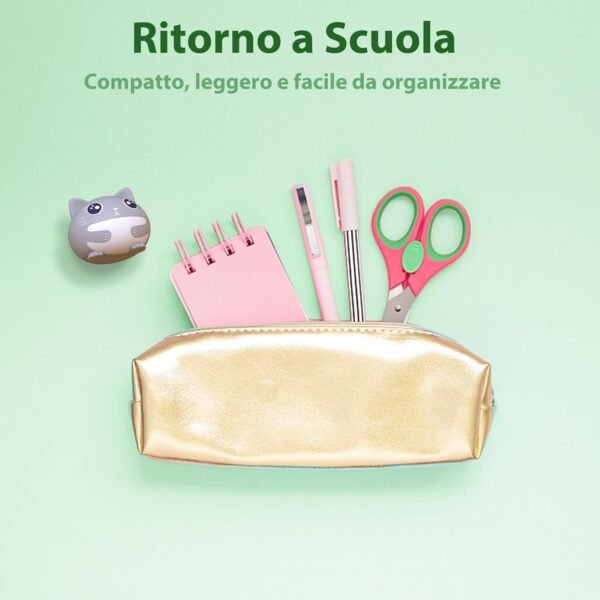 Cuffie per Bambini, Auricolari Bluetooth 5.3, Limite Di Volume 85 dB, 30Hrs Playback Cuffie Bluetooth Bambina, Cuffie Bluetooth Bambini con Microfono, Impermeabile, Cuffie Gatto, grigio&bianco - Image 2