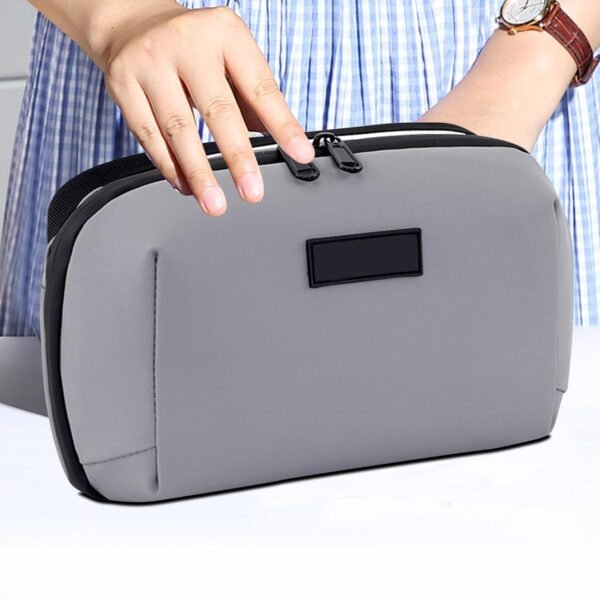 Borsa Porta Cavi - Portaoggetti Elettronici per Viaggio,Borsetta Con Cerniera Imbottita Compatta Per Caricabatterie Smartphone Cavi Gadgets Passaporto Viaggi Trasferte Pendolarismo - Image 2
