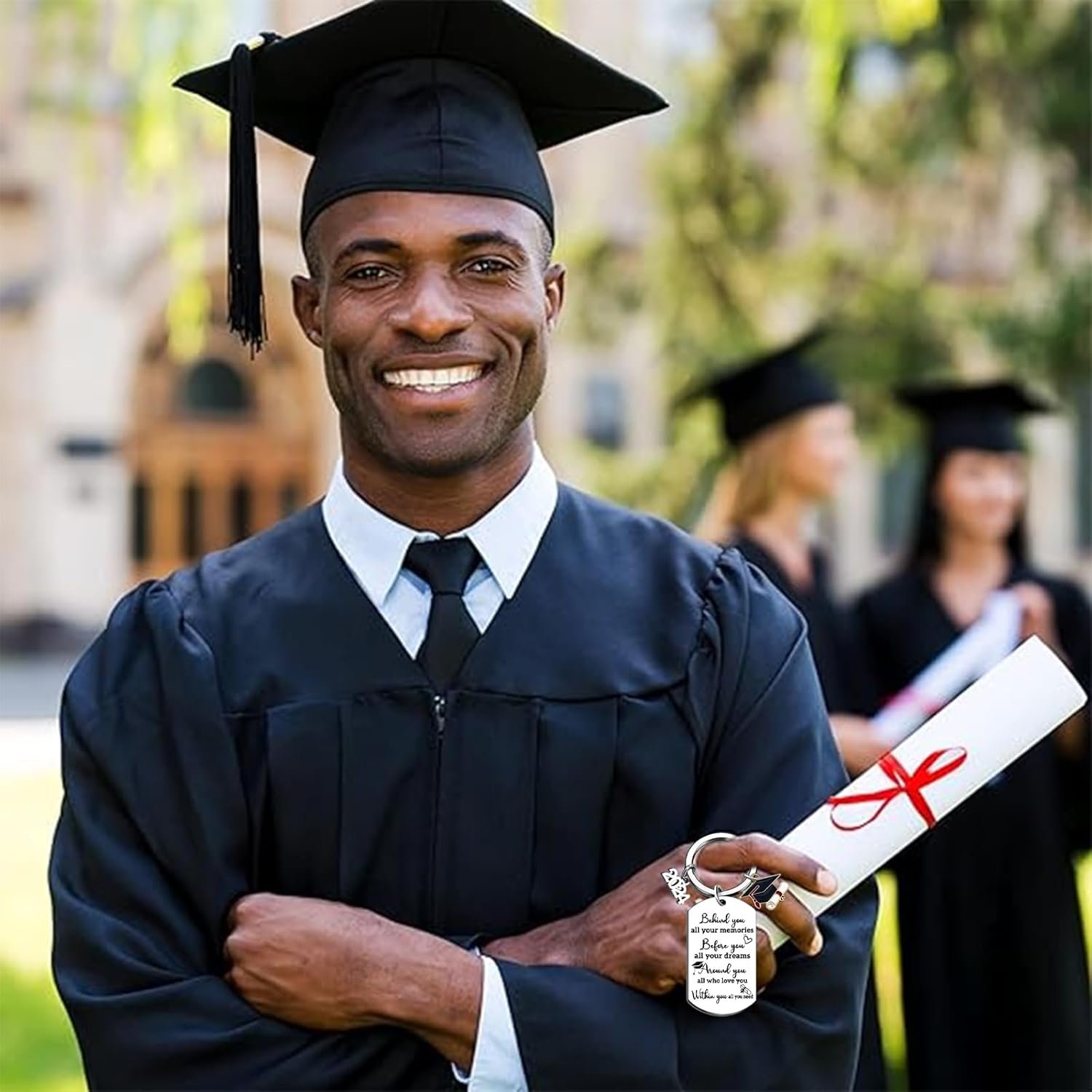 Portachiavi Auto in Acciaio Inox Regalo Collega Donna Regalo Collega Donna Portachiavi Personalizzato Regalo Festa Laurea - Image 4