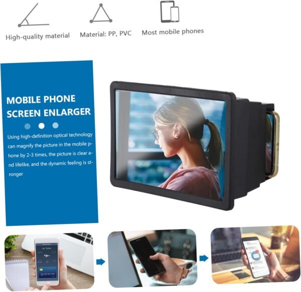 NUOBESTY 2Pezzi Ingranditore Per Smartphone Portatile Per Ingrandimento Schermo Telefono Tecnologia Per Anziani - Image 2