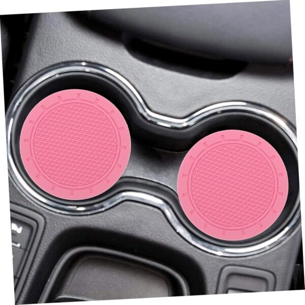 Cabilock 1 Set Auto Sottobicchiere Sottobicchieri Auto Car Coaster Automobile Sottobicchieri Rosa Per Auto Semplice Tappetino Per Tazza Sottobicchiere in Pvc Semplice Portabicchieri 4 Pezzi - Image 7