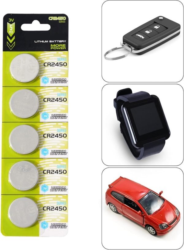 YUGSHNKFC 5/10 CR2450 3V Batterie A Moneta Litio capacità Batteria CR2450 per Tasto Auto E Dispositivi Elettronici - Image 2