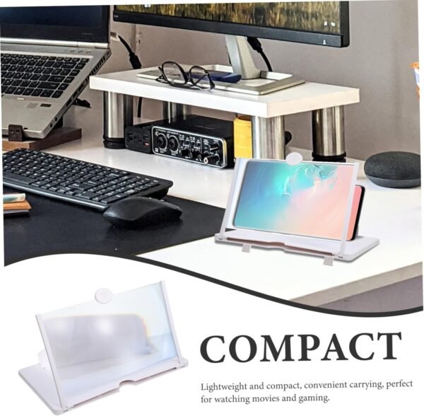 Angoily Lente D'ingrandimento Dello Schermo Camera Strisce Luminose a Led Sfogo Mouse Da Gioco Aereo Maglia Della Porta Dello Schermo Tavoletta Palmare Gadget Tecnologici Freddo Abs Bianca - Image 3