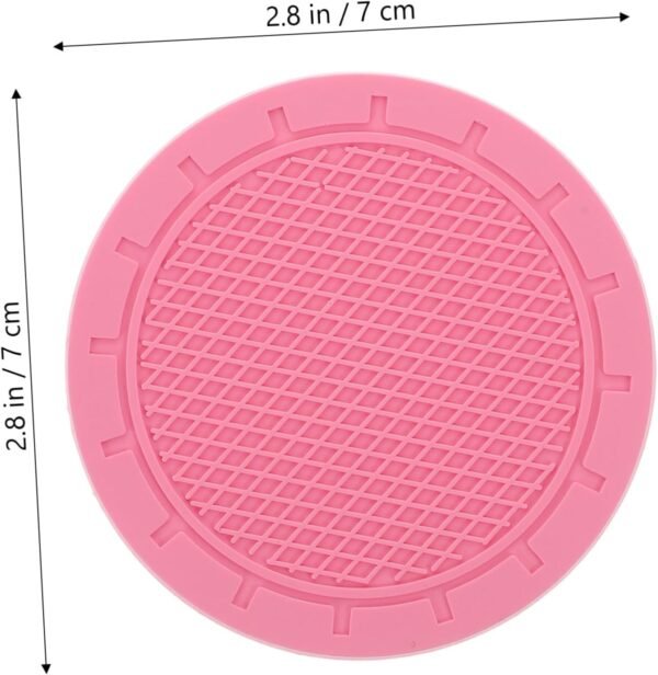 Cabilock 1 Set Auto Sottobicchiere Sottobicchieri Auto Car Coaster Automobile Sottobicchieri Rosa Per Auto Semplice Tappetino Per Tazza Sottobicchiere in Pvc Semplice Portabicchieri 4 Pezzi - Image 2