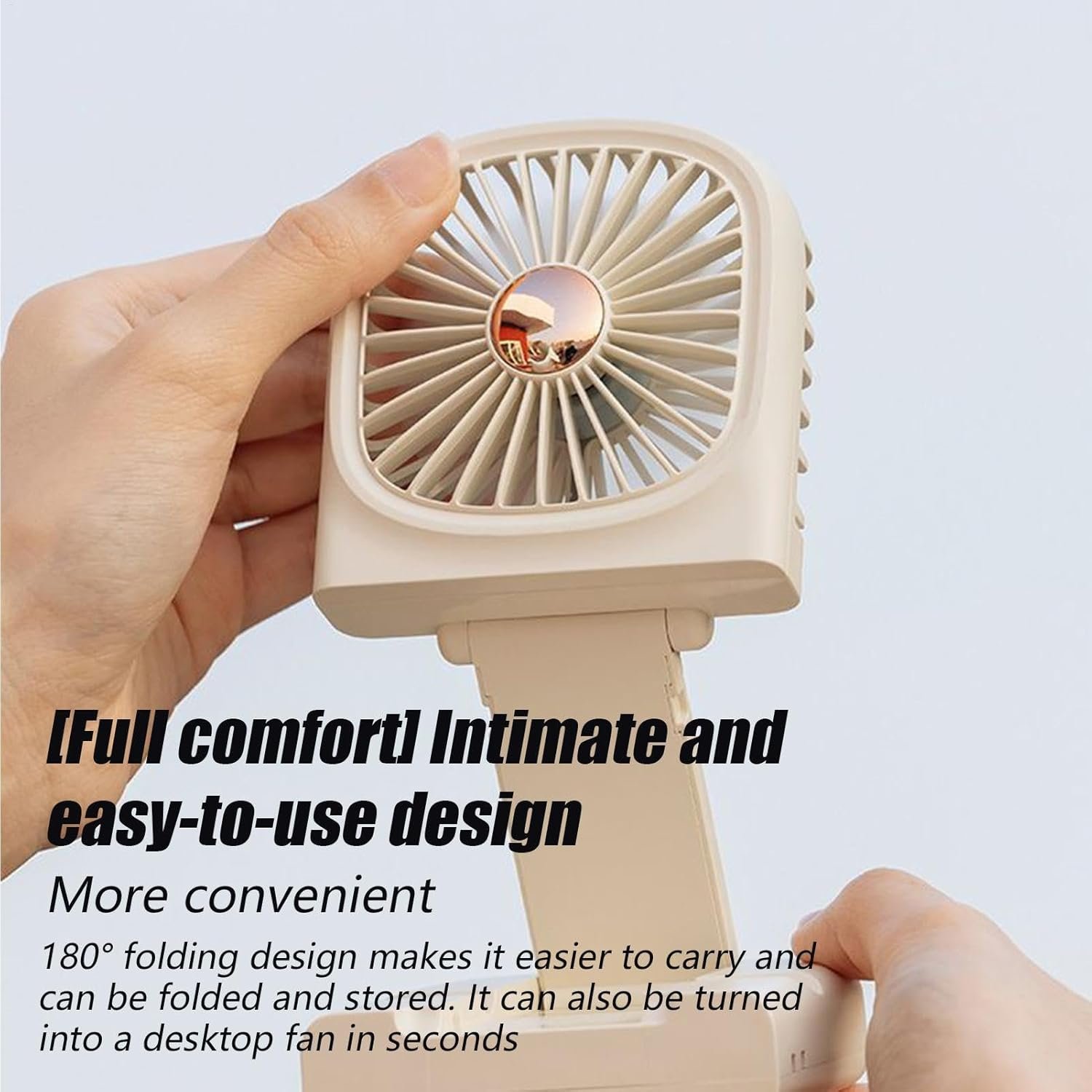 Ventilatore personale portatile, pieghevole, piccolo ventilatore da scrivania con display digitale, gadget rinfrescante, ventilatore di raffreddamento per interni ed esterni, caldo - Image 6
