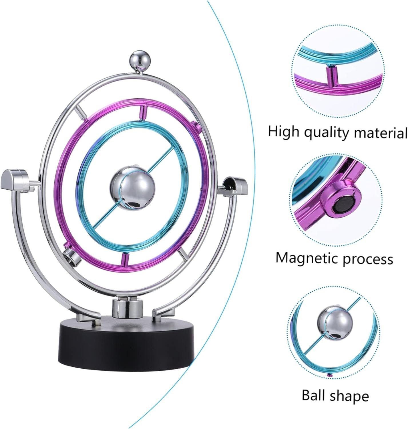 SUPVOX 1 PC Di Perpetuo Gadget Tecnologici Per Uomini Giocattoli Di Sabbia Giocattoli Da Scrivania Solare Decorazione Globo A Levitazione Magnetica Piccolo - Image 5