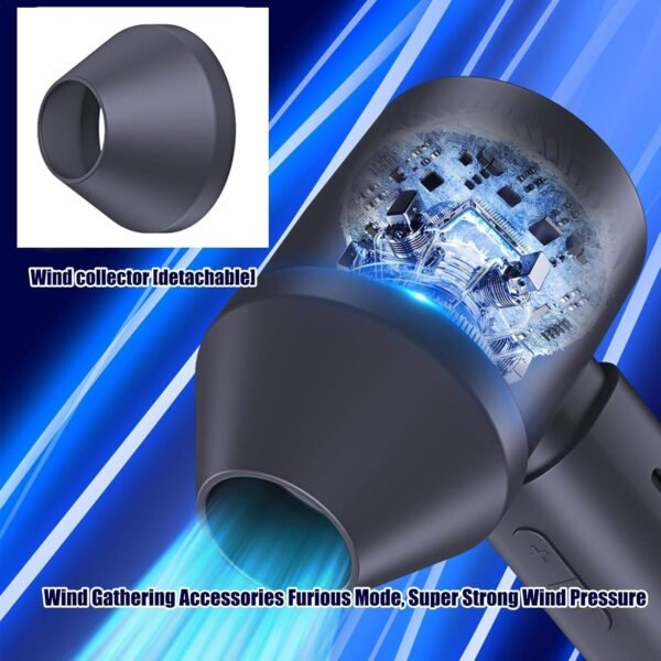 Ventilatore a mano, ventilatore personale con tecnologia Turbo, regolazione multi-velocità per casa, attività all'aperto, campeggio, lavoro, spiaggia - Image 5