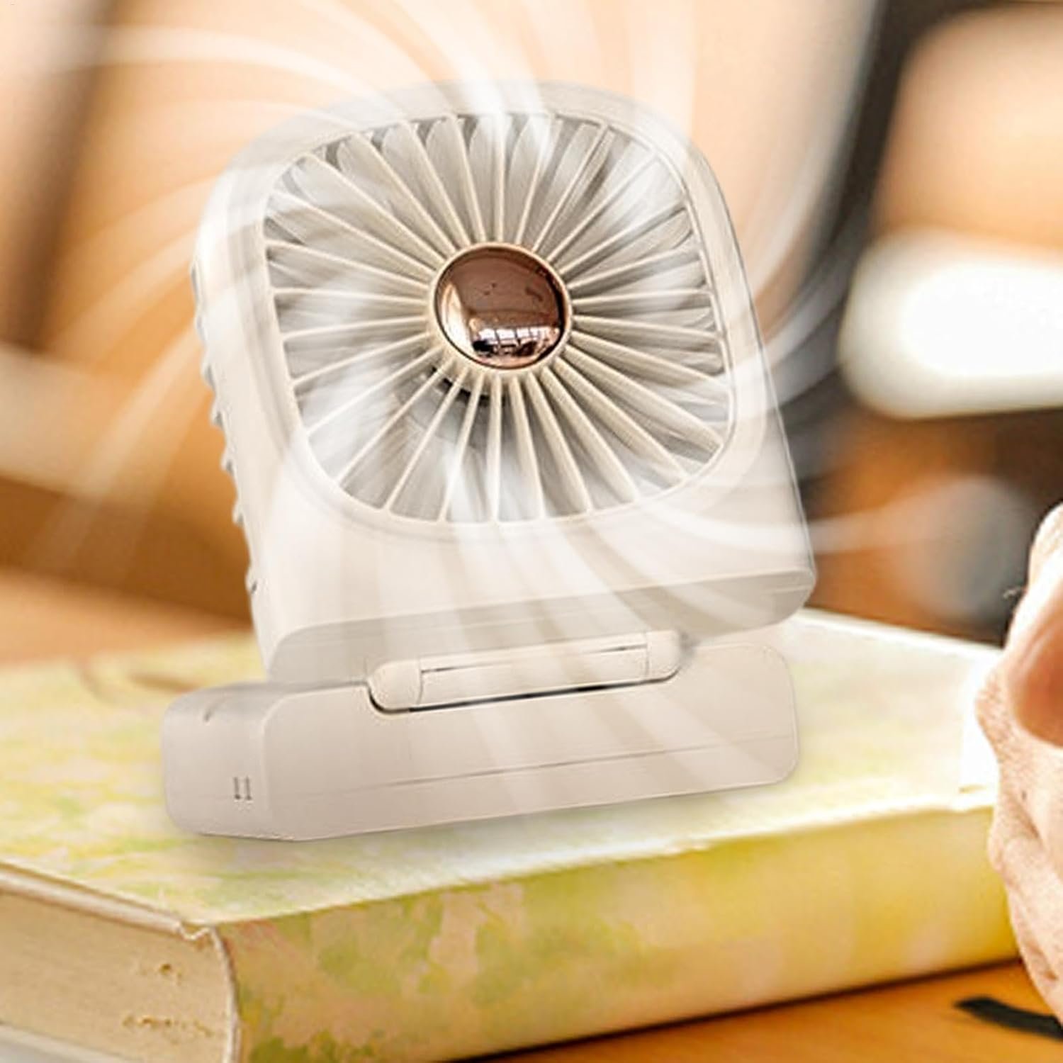 Ventilatore personale portatile, pieghevole, piccolo ventilatore da scrivania con display digitale, gadget rinfrescante, ventilatore di raffreddamento per interni ed esterni, caldo - Image 9