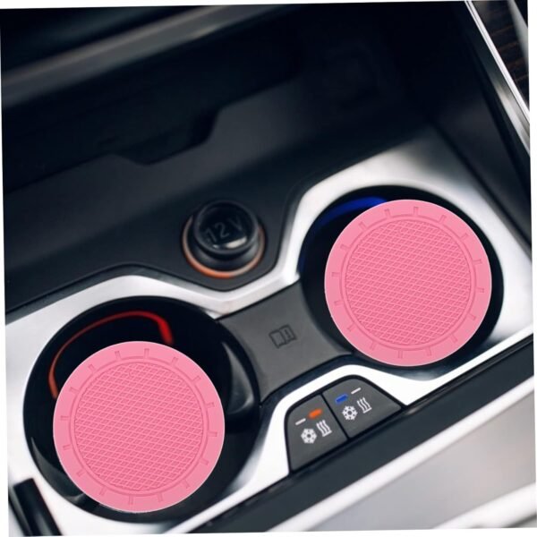 Cabilock 1 Set Auto Sottobicchiere Sottobicchieri Auto Car Coaster Automobile Sottobicchieri Rosa Per Auto Semplice Tappetino Per Tazza Sottobicchiere in Pvc Semplice Portabicchieri 4 Pezzi - Image 8