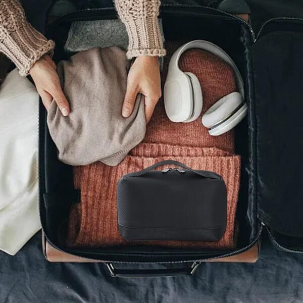 Organizzatori di cavi da viaggio, Organizzatori di gadget USB digitali, Borse portatili per cavi da viaggio, Scatola portaoggetti per caricabatterie, Organizzatore tecnologico antiurto per viaggi, Uom - Image 4