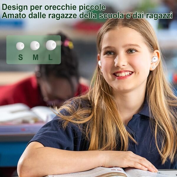 Cuffie per Bambini, Auricolari Bluetooth 5.3, Limite Di Volume 85 dB, 30Hrs Playback Cuffie Bluetooth Bambina, Cuffie Bluetooth Bambini con Microfono, Impermeabile, Cuffie Gatto, grigio&bianco - Image 8