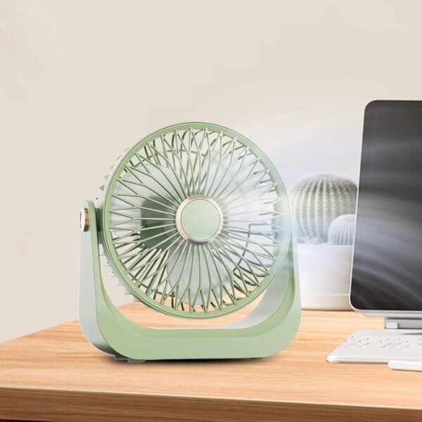 Generico Ventilatore Da Scrivania Silenzioso - Ventilatore con Flusso d'Aria Potente - Testa Orientabile a 90 Gradi, 3 Velocità Silenzioso, Ricaricabile e Portatile per Casa Viaggi Auto - Image 7