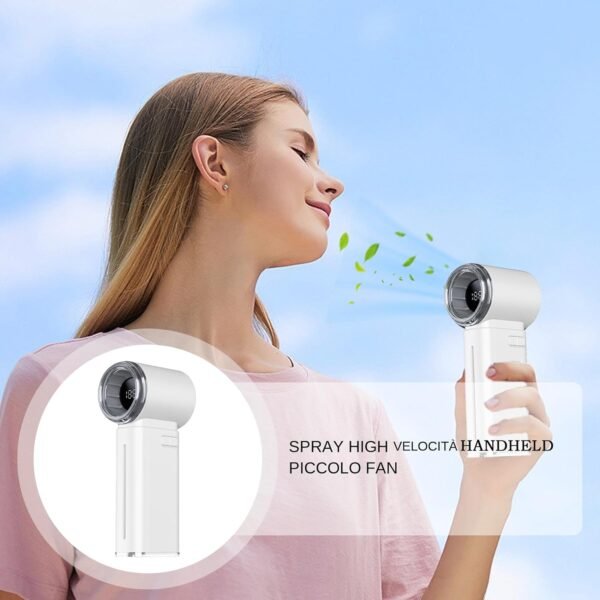 Ventio per ventole turbo portatile ricaricabile e portatile portatile | Turbo portatile regolabile Turbo ventilatore personale ricaricabile,Strumento di raffreddamento personale con display digitale p - Image 3