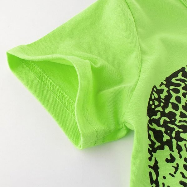 Bambino Bambini Neonati Maschi Ragazze Dinosauro Manica Corta Girocollo T-Shirt Top Tee Vestiti per Bambini Felpa 2 Anni Maschio - Image 5