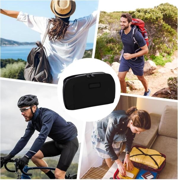 Borsa Organizzatrice Cavi Da Viaggio | Organizzatore Per Accessori Elettronici - Borsetta Con Cerniera Imbottita Compatta Per Caricabatterie Smartphone Cavi Gadgets Passaporto Viaggi Trasferte Pendola - Image 4