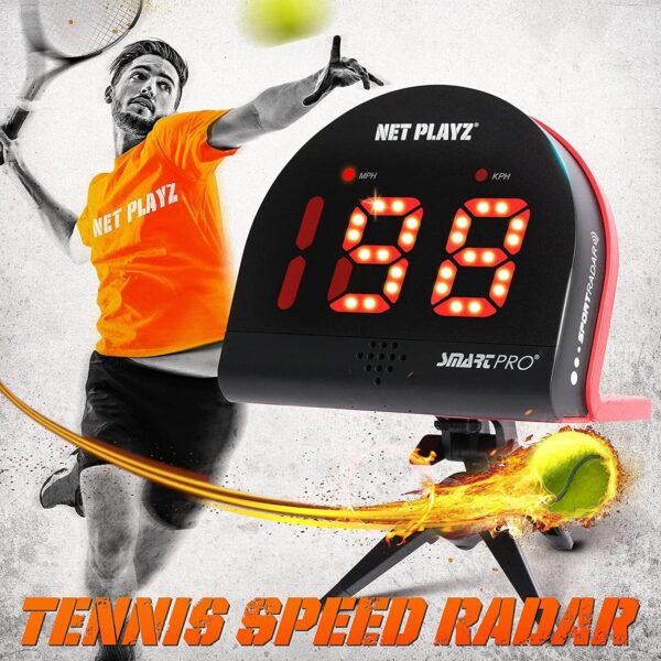 Attrezzatura e attrezzatura da allenamento da tennis, sensori di velocità per pistole radar (mani libere), per misurare la velocità della racchetta e della palla, gadget ad alta tecnologia per