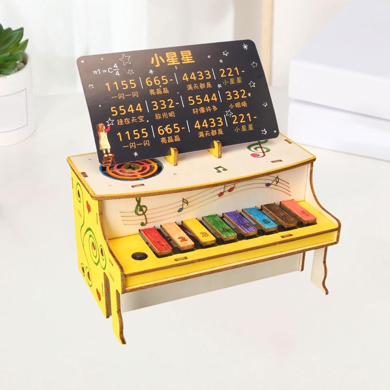 TTETTZ Kit di Montaggio per Modello di Pianoforte Elettrico per Bambini, Giocattolo Didattico Scientifico, Progetto Creativo - Image 3