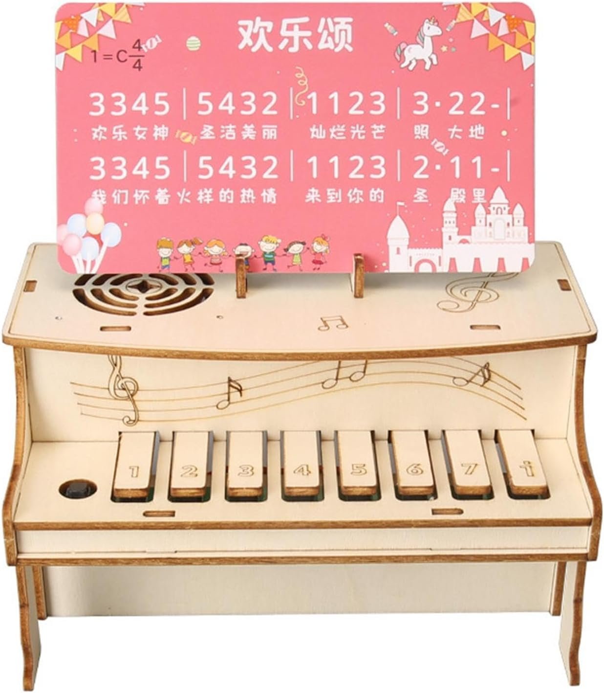 TTETTZ Kit di Montaggio per Modello di Pianoforte Elettrico per Bambini, Giocattolo Didattico Scientifico, Progetto Creativo - Image 6