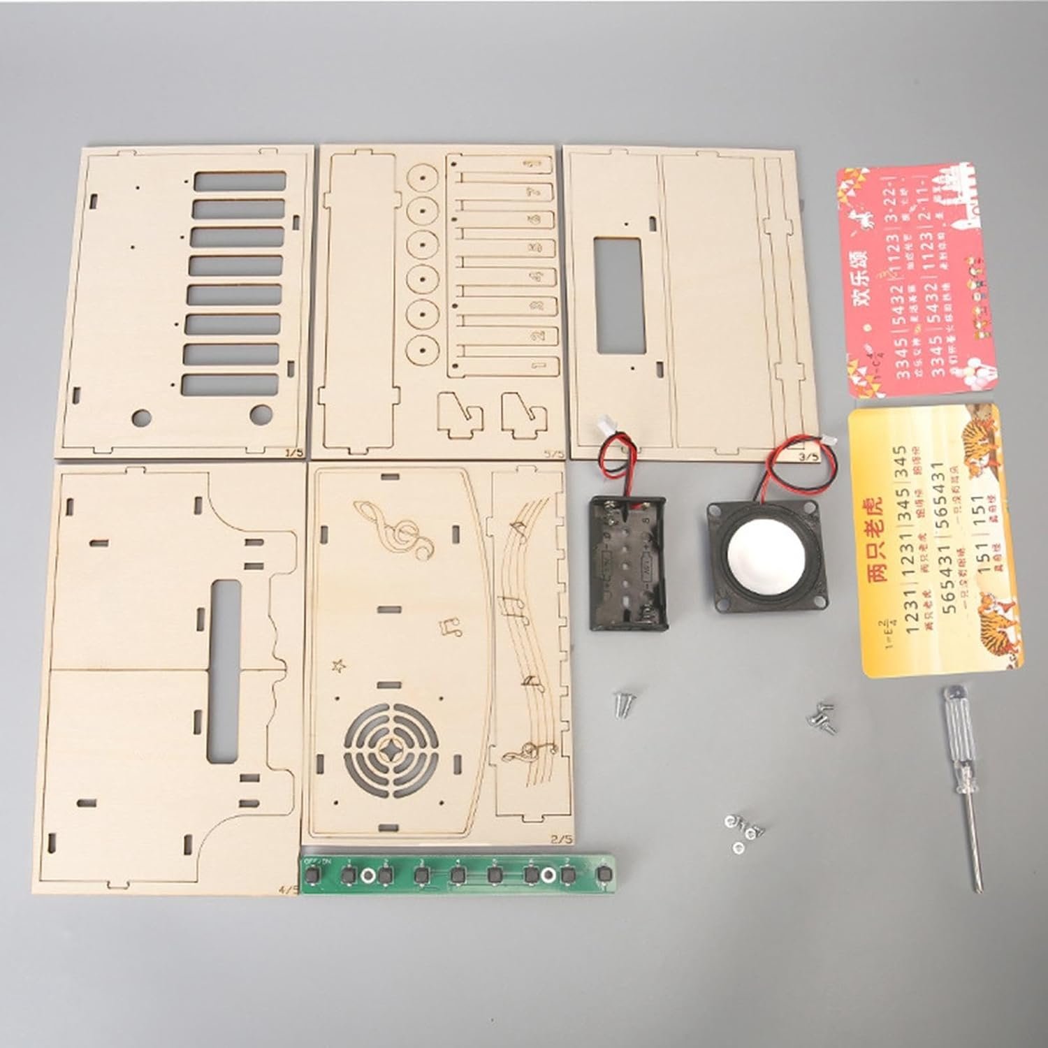 TTETTZ Kit di Montaggio per Modello di Pianoforte Elettrico per Bambini, Giocattolo Didattico Scientifico, Progetto Creativo - Image 7