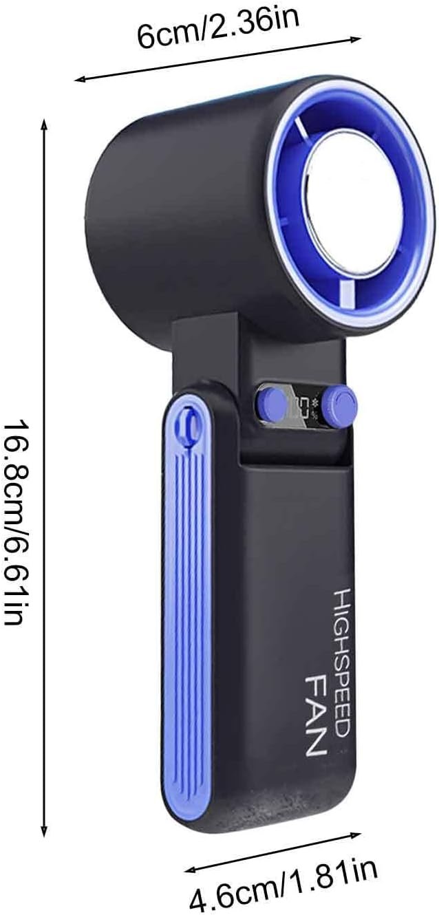 Ventilatore portatile portatile, ventilatore personale portatile a 100 velocità - 4000 mAh Gadget di raffreddamento ricaricabile Crognante per cantiere Place Home Travel Indoor Camping G - Image 6