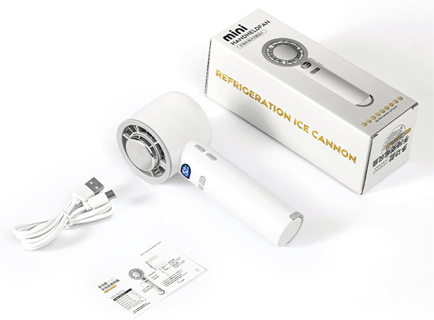 Generico Ventilatore Portatile - Ventilatore Personale per Raffreddamento Portatile | di Raffreddamento Velocità Regolabile con Display LED per Uso Esterno Spiaggia e Viaggio - Image 7