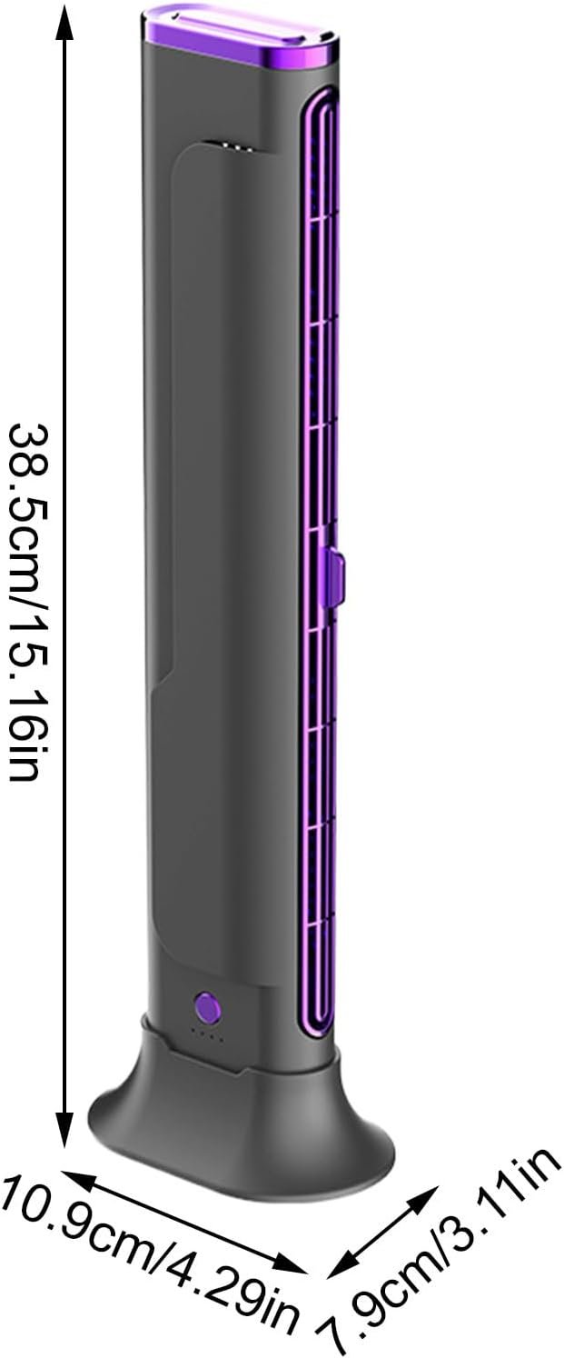 Ventilatore per aria condizionata – Ventilatore d'aria personale | Raffreddatore portatile AC | Ricaricabile a 3 velocità Gadget per Scrivania Cucina Hotel Dorm Ufficio Appartamento Interno Casa - Image 6