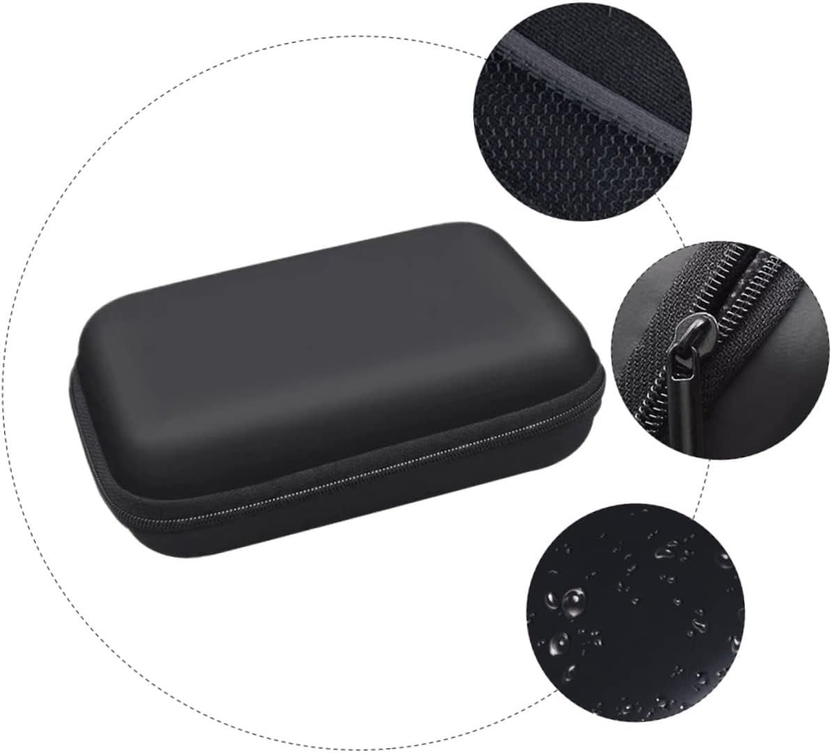 Lurrose 1Pezzi Porta Accessori Elettronici Multifunzionale Eva con Chiusura Zip Dimensioni Compatte per Casa Organizzatore per Gadget Tecnologici - Image 8